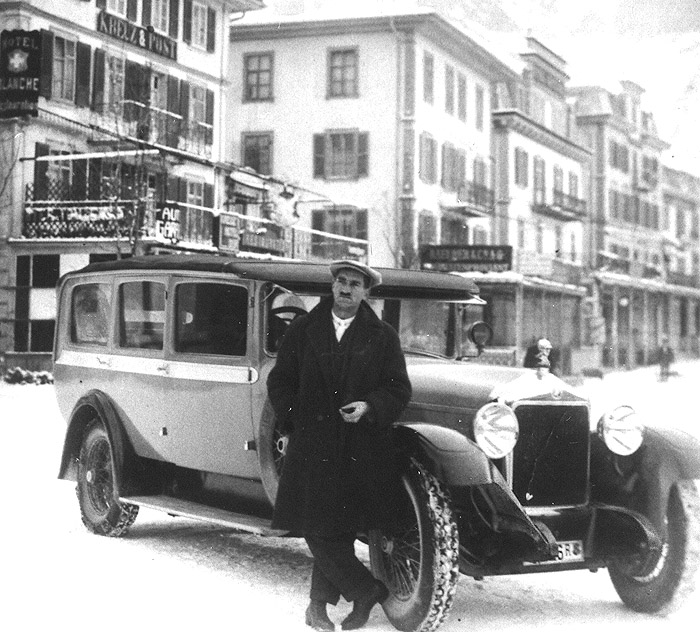Ernst Schmocker, Personenwagen, Taxibetrieb / Foto bearbeitet: Heinz Rieder