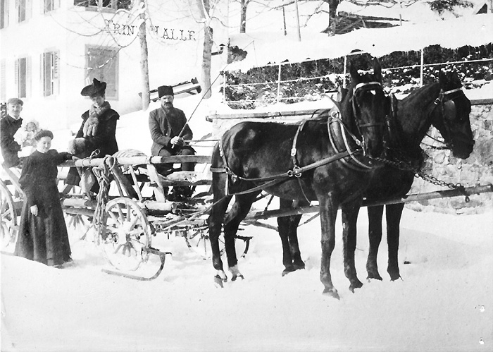 Pferdepost-Schlitten Rudolf Schmocker / Foto bearbeitet: Heinz Rieder