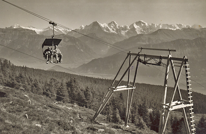 At first still with wooden pillars Beatenberg-Niederhorn