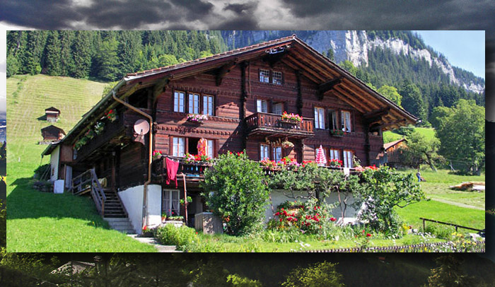 » Beatenberg Chalet Mättli erbaut 1809  (Foto: H.Rieder)