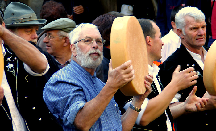 Walter bei der Chästeilet 2005 / Foto: Fritz Bieri