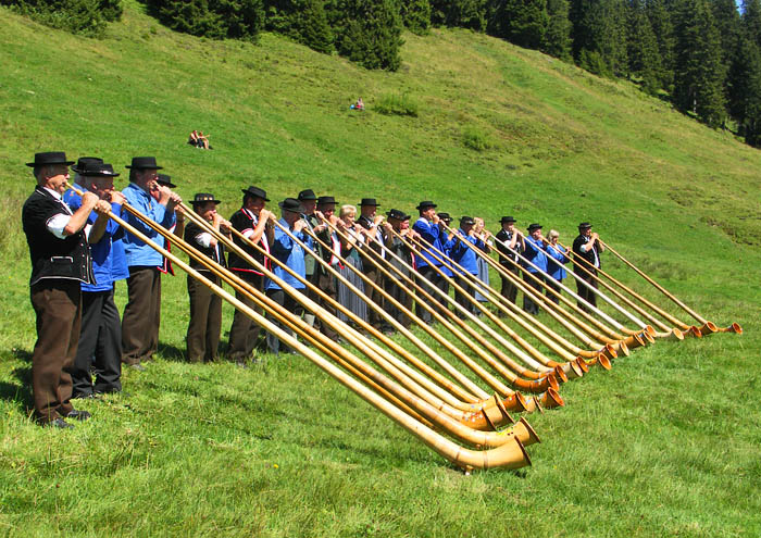24 Alphornbläser / Foto: Heinz Rieder
