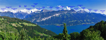 » Alpenpanorama von Beatenberg / Foto: H.Rieder